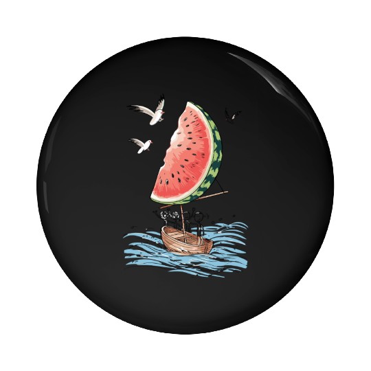 Watermelon Sail Adventure: Nautical Fun Meets Pin Buttons