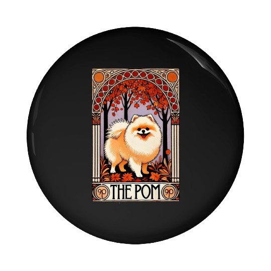The Pom Tarot Card – Pomeranian Dog Arcana Pin Buttons