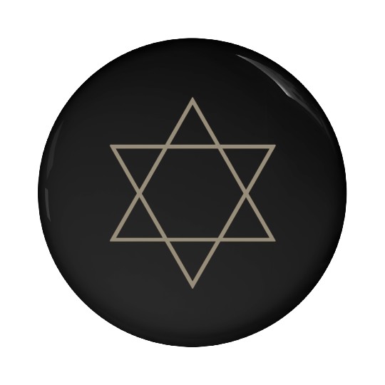 Minimalist Star of David Design Pin Buttons