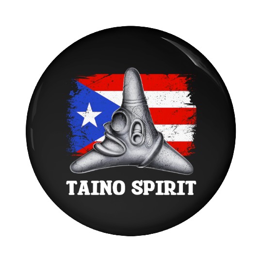 Puerto Rico Cemi Triangle Statue Flag Pin Buttons