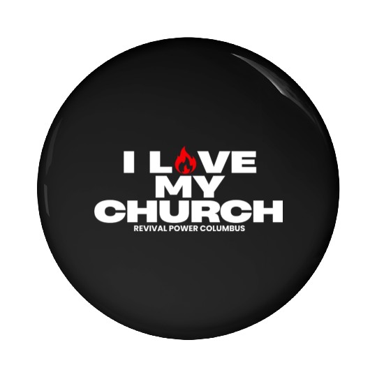 I Love my Church - Red Pin Buttons