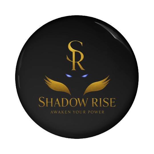 Shadow Monarch – Gold Eyes Logo Design Pin Buttons