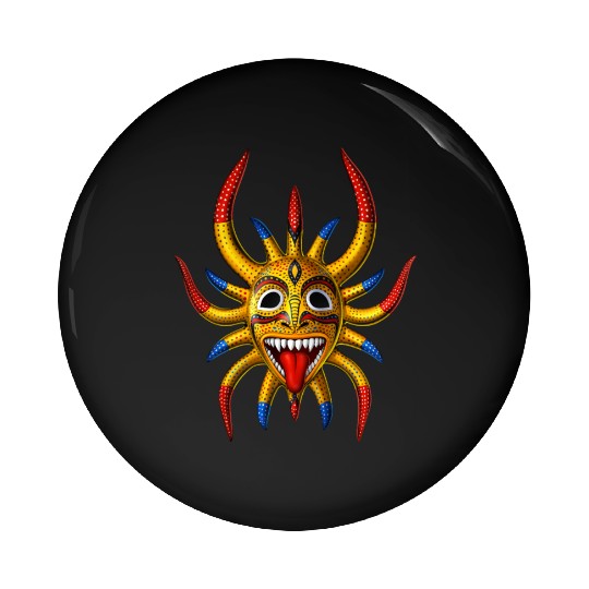 Puerto Rico Vejigante Pin Buttons