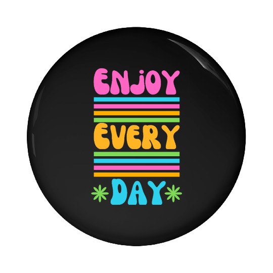 Colorful Retro Happiness Design Pin Buttons