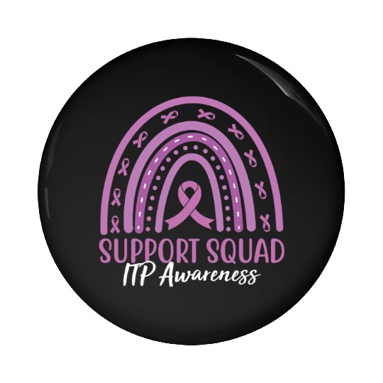 Rainbow Support Squad ITP Awareness Pin Buttons
