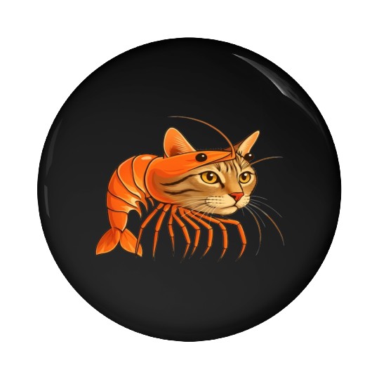 Trippi Troppi Italian Brainrot – Funny Shrimp Cat  Pin Buttons
