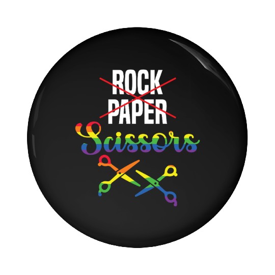 Rock Paper Scissors Fun Pin Buttons Homosexual