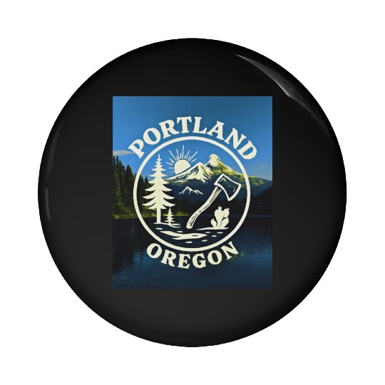 Portland, Oregon (B) Pin Buttons