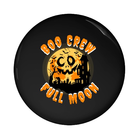 Halloween Boo Crew Full Moon Pin Buttons