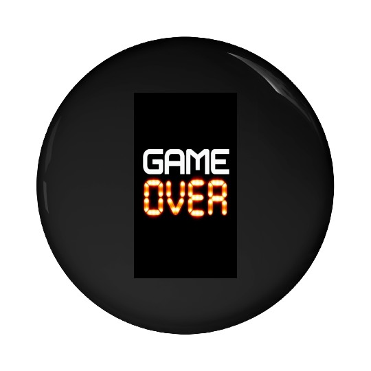 Game Over Digital LED Typography Pin Buttons
