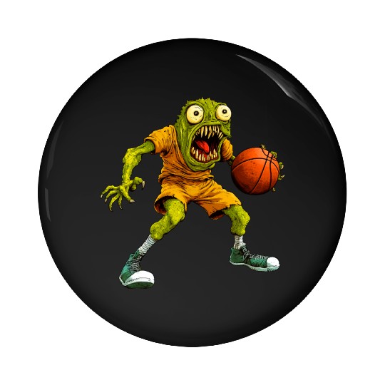 Monster Basketball Pin Buttons