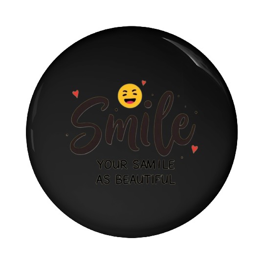 Inspirational Smile Typography Design Pin Buttons