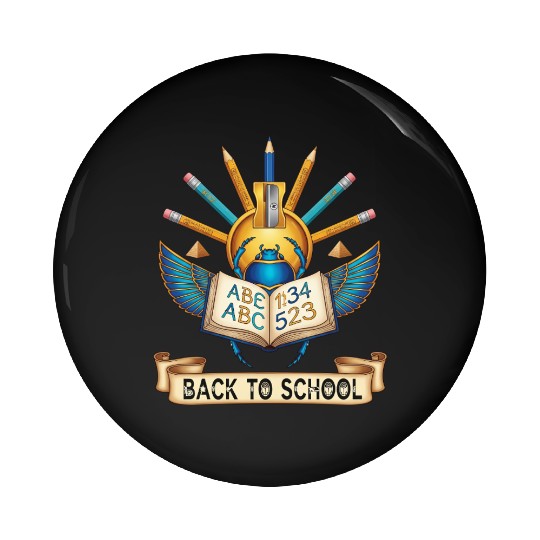 Back to School – Egyptian Inspired Design Pin Buttons