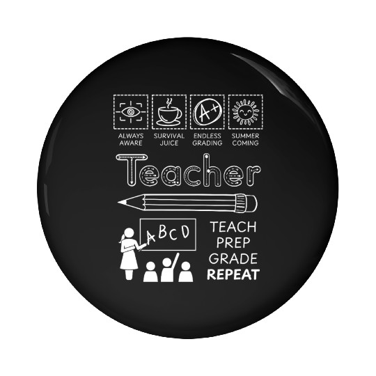 Teacher Appreciation Chalkboard Design Pin Buttons