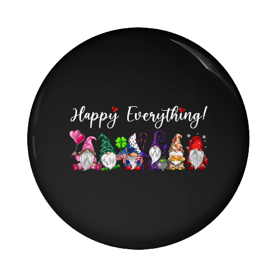 Happy Everything Gnomes Every Seasons All Year Pin Buttons