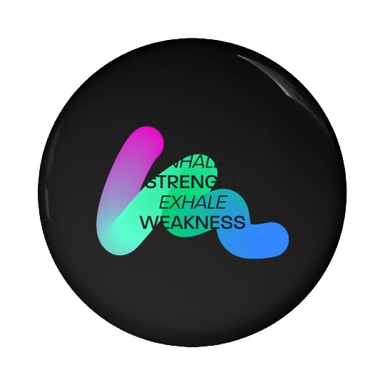 Inspirational Breath Motivation Design Pin Buttons