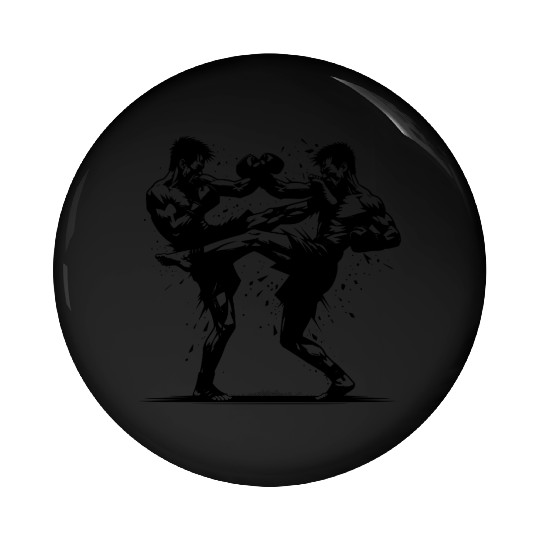 Kickboxing - When Muscle Power Meets Willpower Pin Buttons
