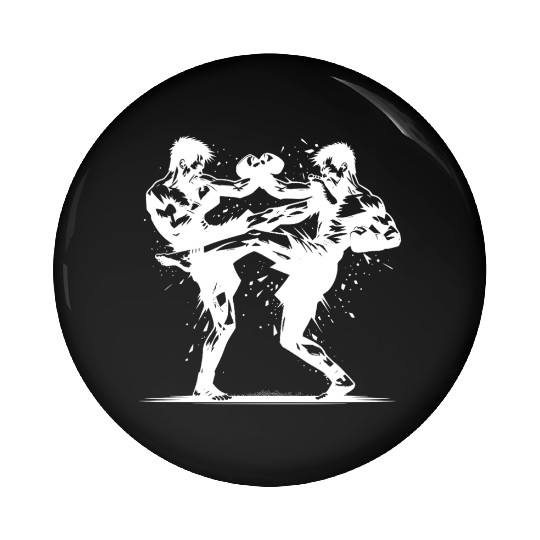 Kickboxing - When Muscle Power Meets Willpower Pin Buttons
