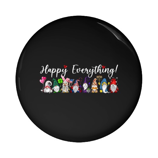 Happy Everything Gnomes Every Seasons All Year Pin Buttons