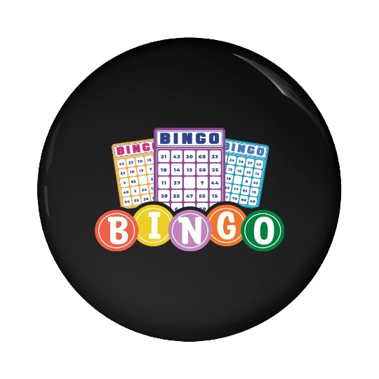 Colorful Bingo Player Fun Cards Pin Buttons