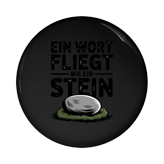 Do Not Disturb Rock Resting Peacefully on Grass Pin Buttons