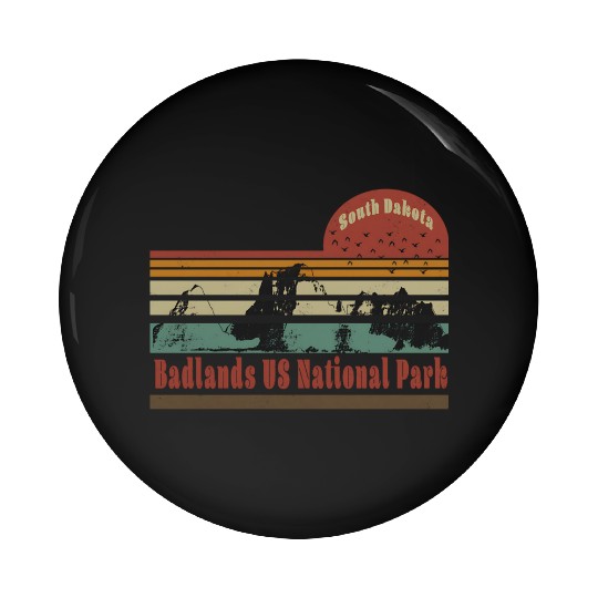 Badlands US National Park South Dakota Travel Pin Buttons
