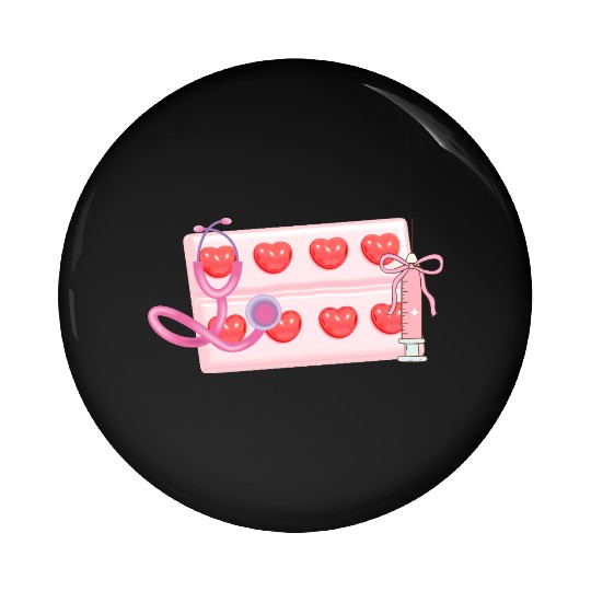 Heart Rate and Medical Chart Design Pin Buttons