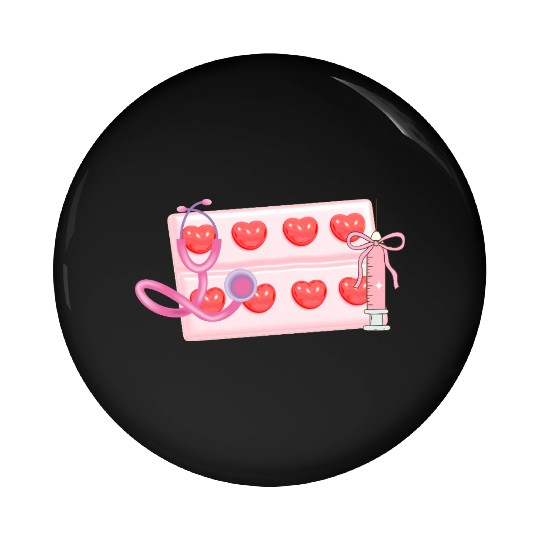 Heart Rate and Medical Chart Design Pin Buttons