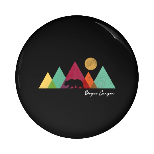 Bryce Canyon National Park Colorful Bear Mountains Pin Buttons