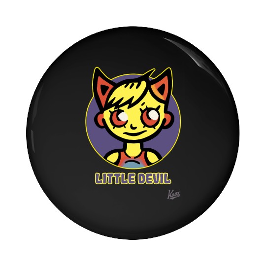 Cute Little Devil Cartoon Illustration Pin Buttons