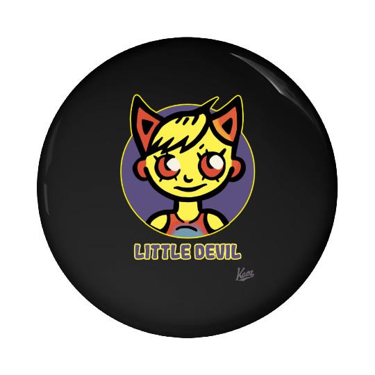 Cute Little Devil Cartoon Illustration Pin Buttons