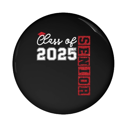 Class Of 2025 Senior Glitter Pin Buttons