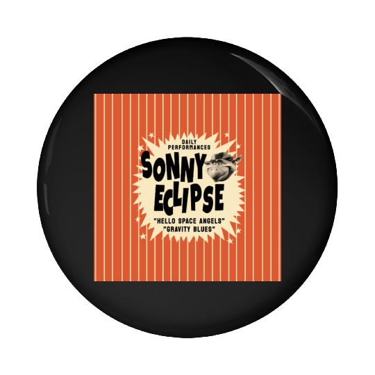 Sonny Eclipse Retro Poster Small Pin Buttons