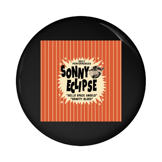 Sonny Eclipse Retro Poster Small Pin Buttons