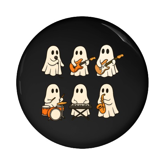 Ghost Band Musical Ensemble Pin Buttons