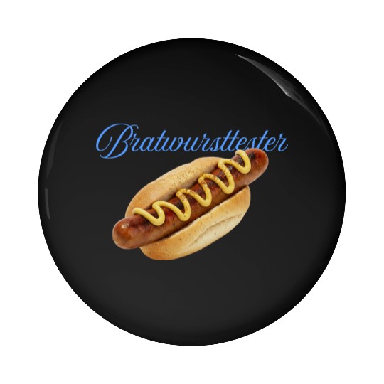 Hot Dog with Mustard Illustration Pin Buttons