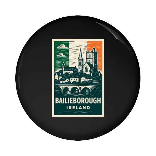 Bailieborough Ireland Scenic Landmark Pin Buttons