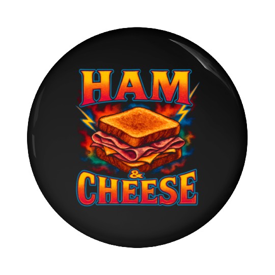 Ham And Cheese Sandwich Favorite Food Weird 90s Pin Buttons
