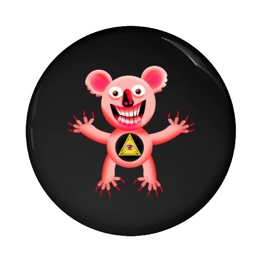 Masey the Wicked Koala Pin Buttons