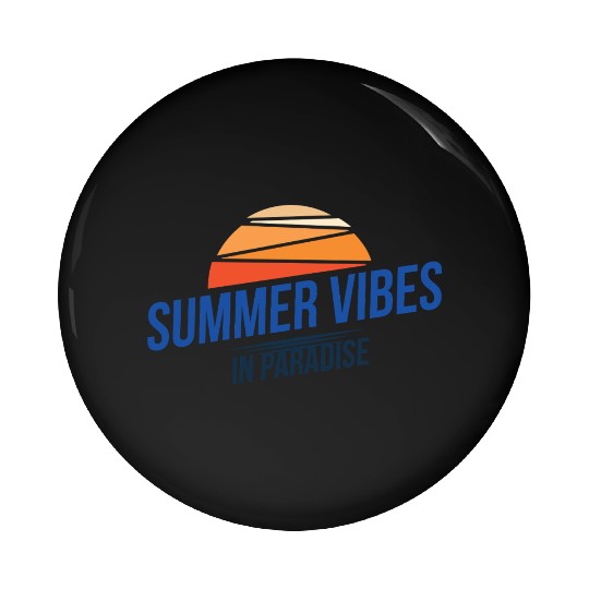 Summer Vibes in Paradise Design Pin Buttons