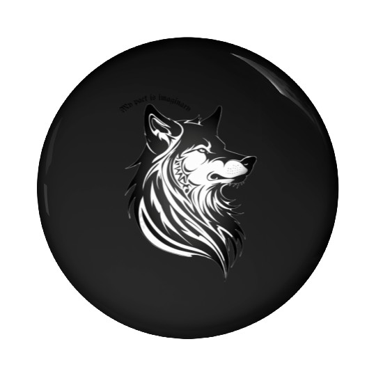 My Pack Is Imaginary - Lone Wolf Pin Buttons