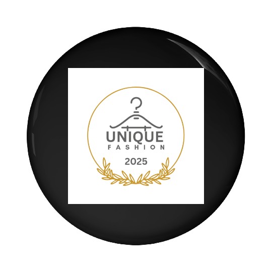 Black And Gold Minimalist Fashion Logo Pin Buttons