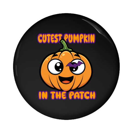 Sweet Pumpkin Pin Buttons, Spooky Season Pin Buttons