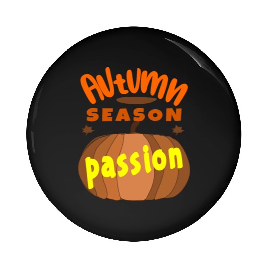 Autumn Passion Pumpkin Design Pin Buttons