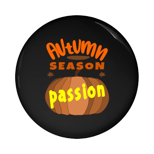 Autumn Passion Pumpkin Design Pin Buttons