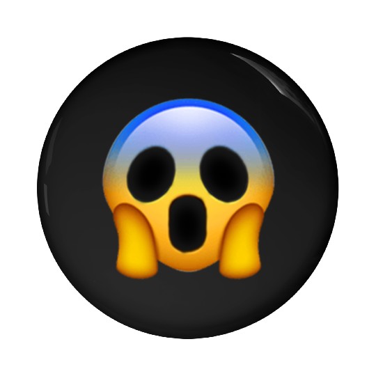 Expressive Scream Emmoticon Pin Buttons