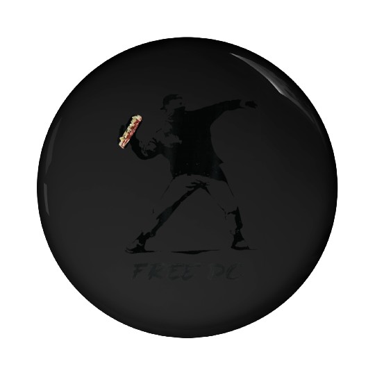 Free DC Sandwich Guy Banksy Style Street Art Pin Buttons