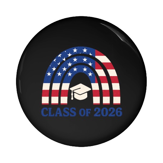 Senior 2026 | Graduation Class of 2026 Blue Design Pin Buttons