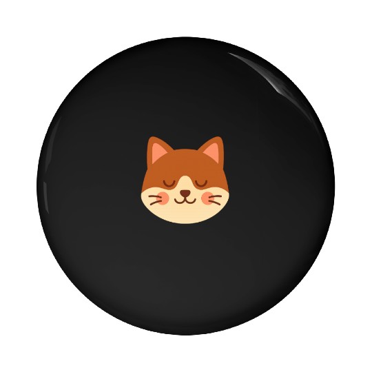 Minimal Cat Face – Cute Kitty Pin Buttons