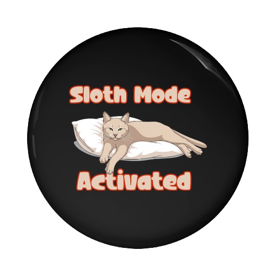 Sloth Mode Activated Cat in Hammock Pin Buttons